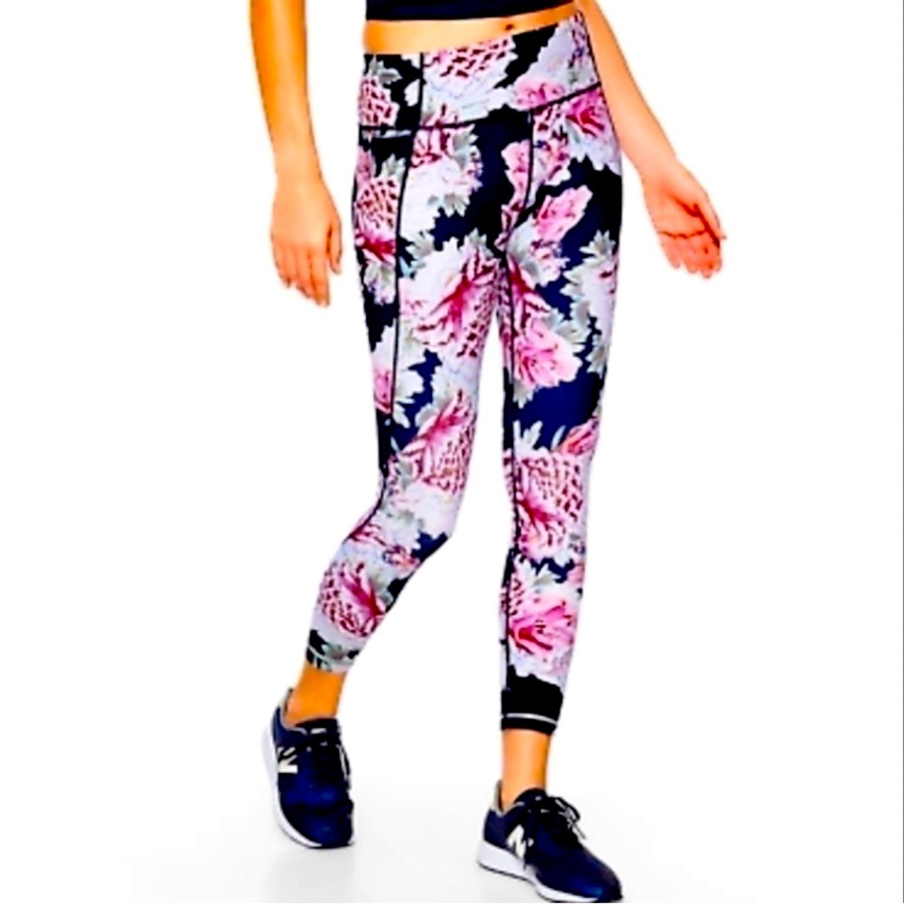 Athleta Run Free Garden Party Leggings